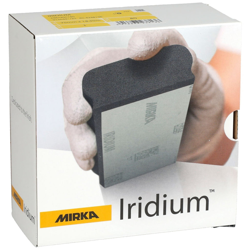 Mirka Iridium 2.75-in. x 60-ft. 80 Grit PSA Sanding Roll for Universal Sanding (24-574-080)