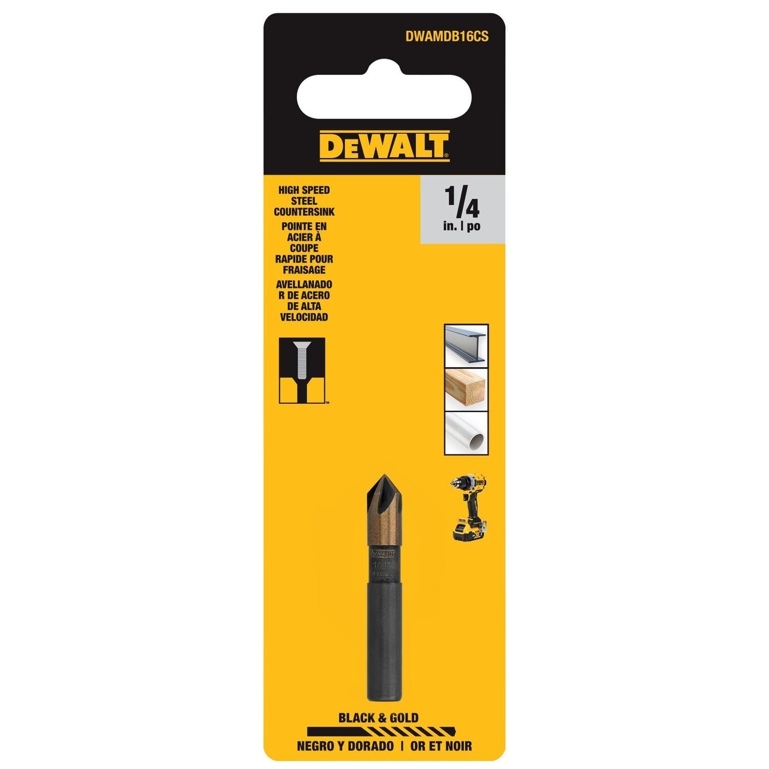 DeWALT DWAMDB16CS 1/4-in. High-Speed Steel Countersink