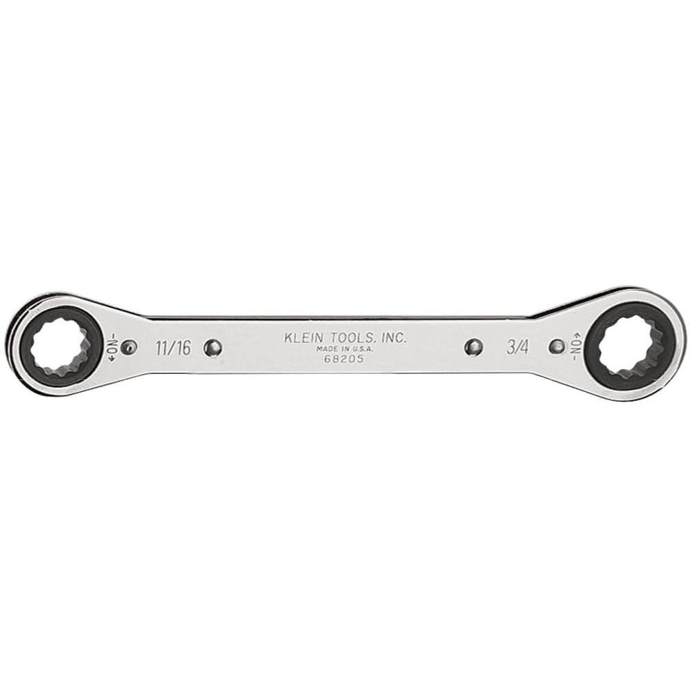 Klein 68205 Ratcheting Box Wrench - 11/16" x 3/4"