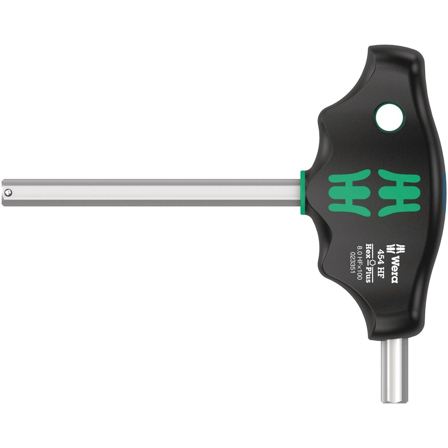 Wera 454 Hf T-Handle Hexagon Screwdriver Hex-Plus With Holding Function, 3x100-mm.