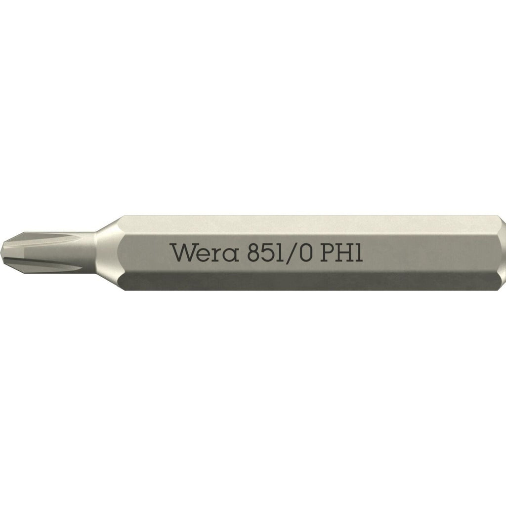 Wera 851/0 Micro Bit For Phillips Screws, Ph 1x30-mm.