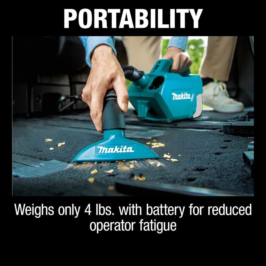 Makita XLC07Z 18V LXT Lithium-Ion Handheld Canister Vacuum, Tool Only