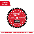 Milwaukee 7-1/4-in. 24-Tooth NITRUS Carbide Framing & Demolition Circular Saw Blade, 10-Pack (48-41-0750)