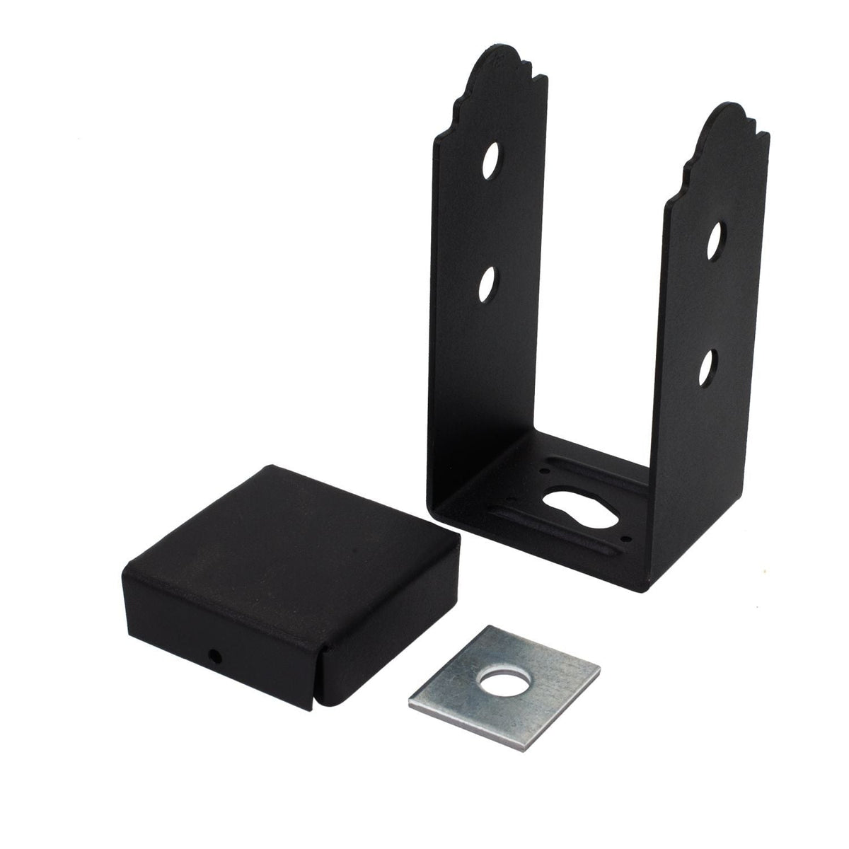Simpson Strong-Tie APB44R Outdoor Accents Mission Collection ZMAX, Black Powder-Coated Post Base for 4x4 Rough