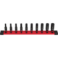 Milwaukee 49-66-7001 10-Piece SHOCKWAVE 1/4-Inch SAE Deep 6-Point Impact Duty Socket Set