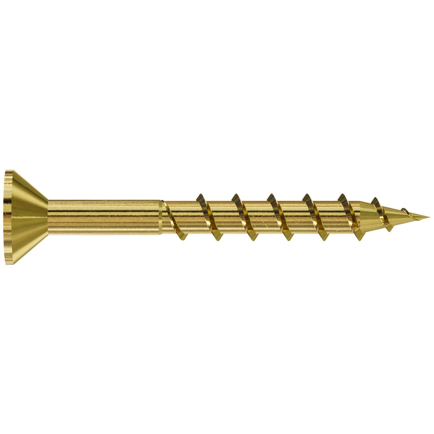 Simpson Strong-Tie WSC112S WSC Wood Screw (Collated), #8 x 1-1/2-in. #2 Square, Flat Head, Yellow Zinc, 2000-Pack