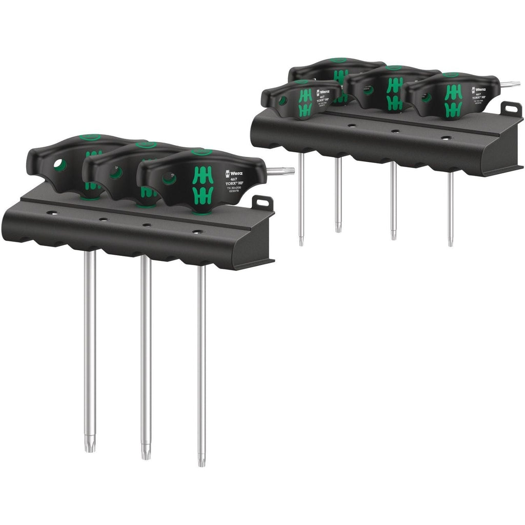 Wera 467/7 Torx Hf Set 1 Screwdriver Set T-Handle Torx Screwdrivers With Holding Function, 7-Pieces