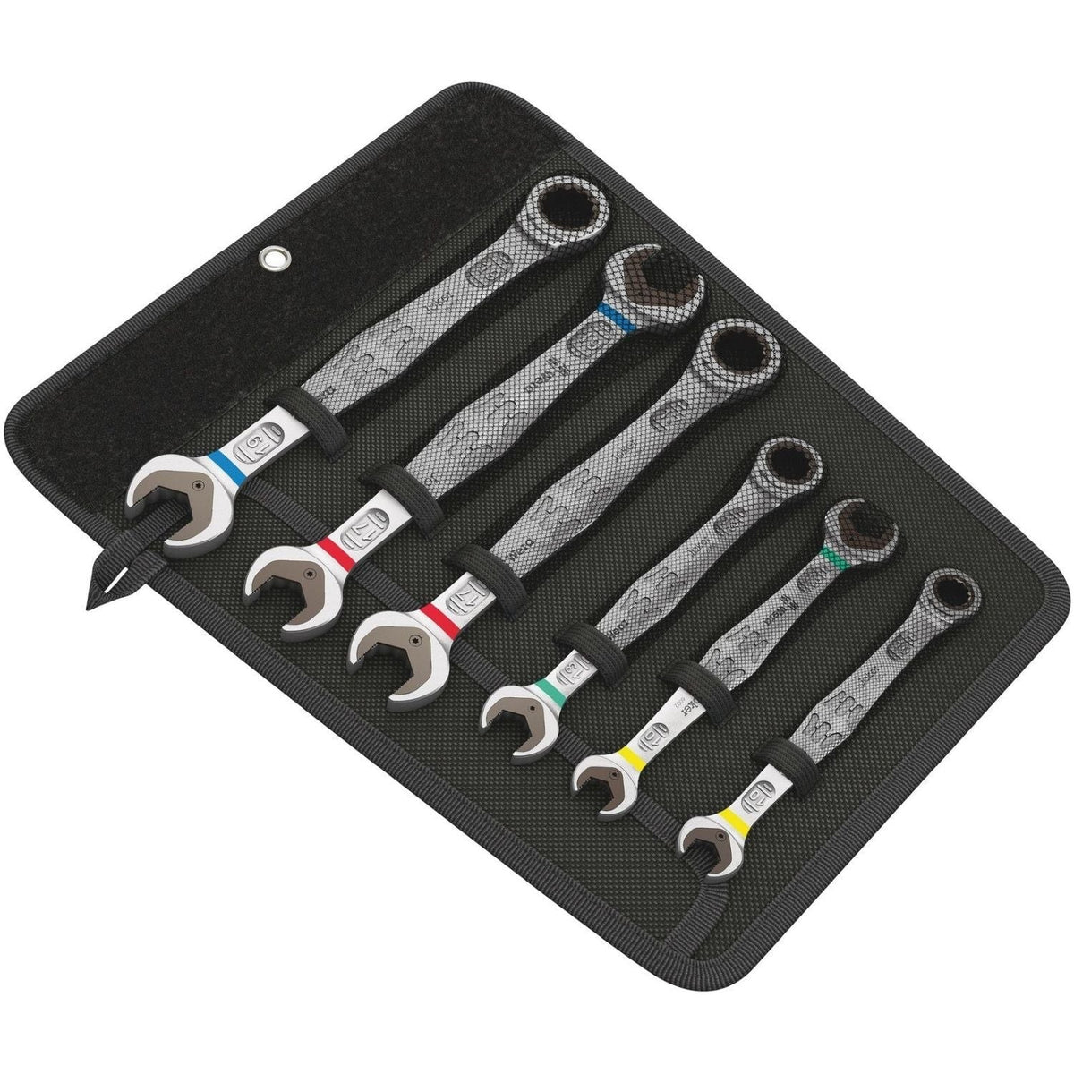 Wera 6000/6002 Joker 6 Set 1 Ratcheting Combination / Double Open-End Wrenches Set, 6-Pieces