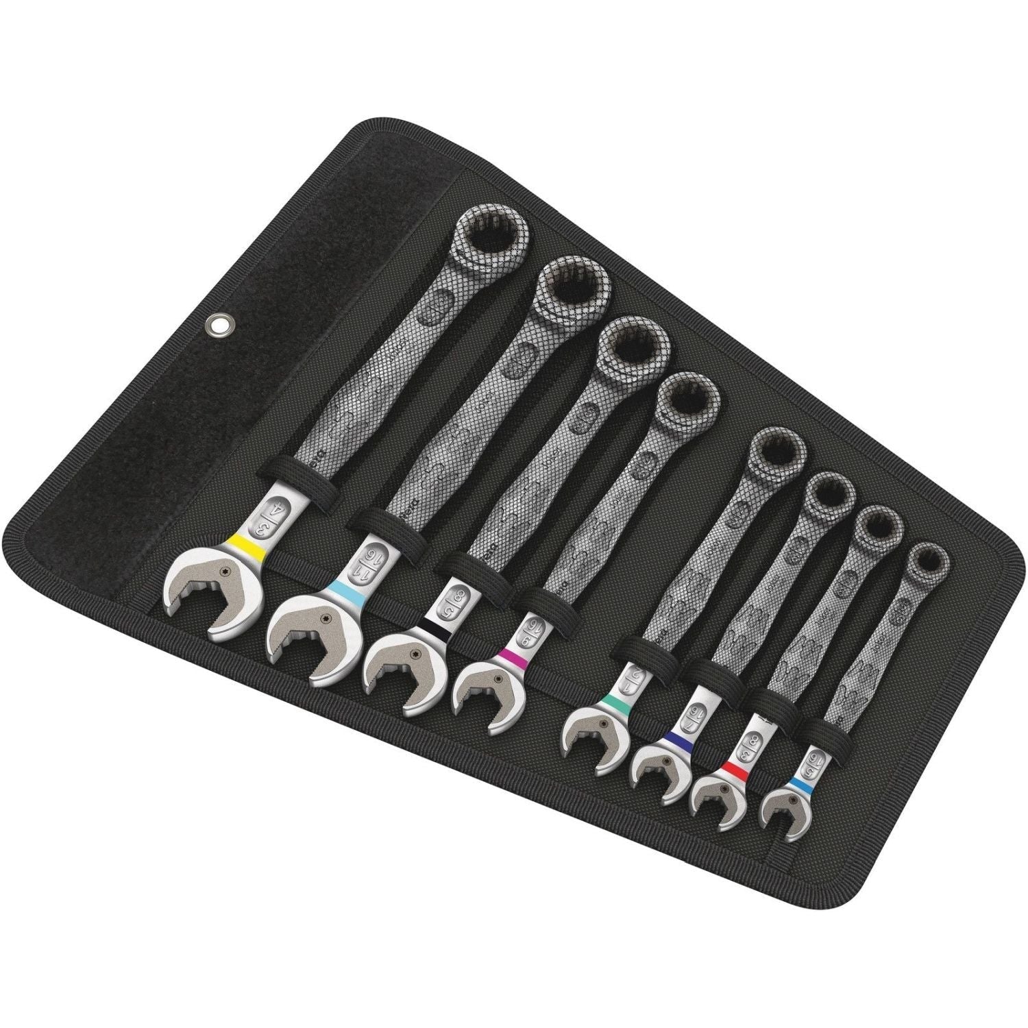 Wera 6000 Joker 8 Imperial Set 1 Ratcheting Combination Wrenches Set, Imperial, 8-Pieces