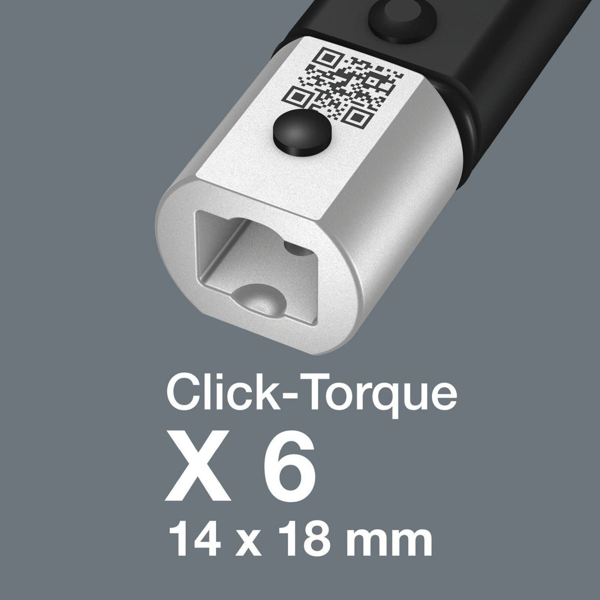 Wera Click-Torquex6 Torque Wrench For Insert Tools, 80-400 Nm, 14X18x80-400 Nm