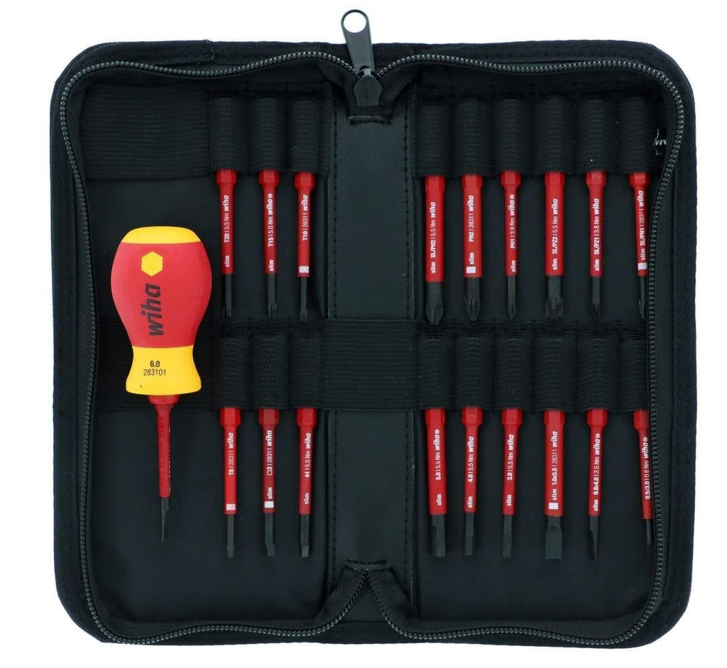 Wiha 28396 Insulated Stubby Holder SlimLine Blade 20 Piece Set