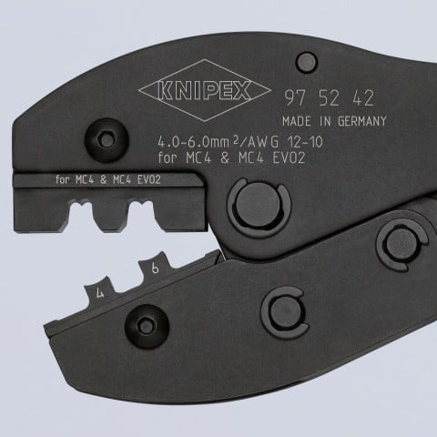 Knipex 8-1/2-in. PreciForce Crimping Pliers for MC4/MC4 Evo 2 (97 52 42)