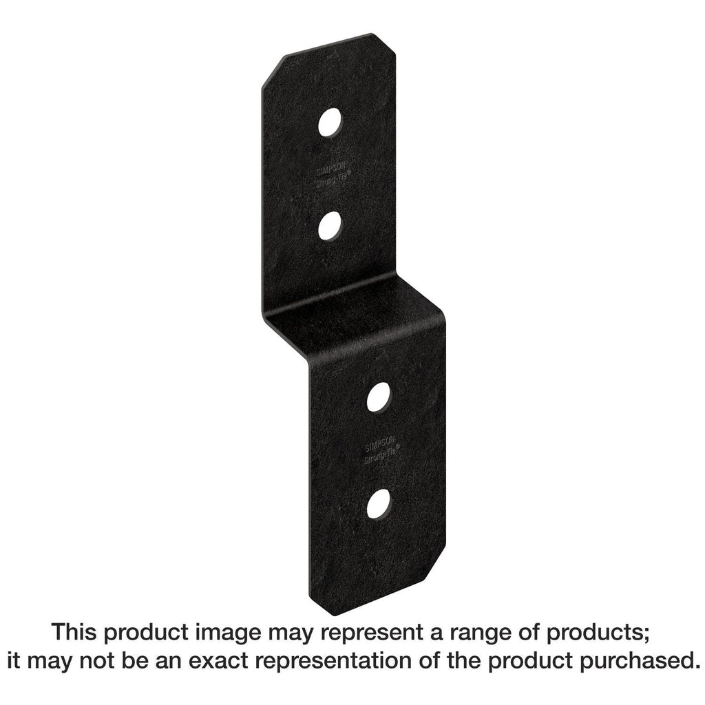 Simpson Strong-Tie APVDJT1.75-4 Outdoor Accents Avant Collection 3-in. ZMAX, Black Powder-Coated Deck Joist Tie for 1-3/4-in. Wood