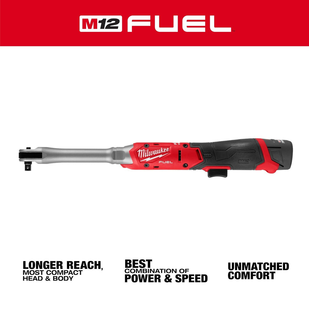 Milwaukee M12 FUEL 3/8-in. Extended Reach Ratchet 2.5Ah Kit (3059-21)