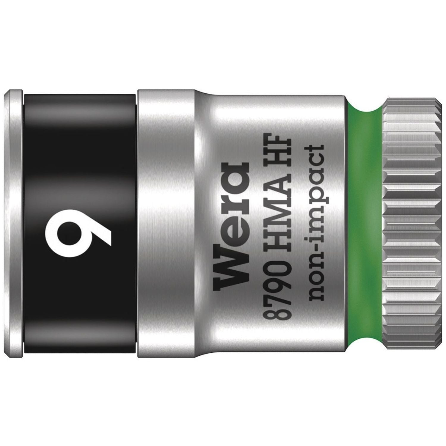 Wera 8790 Hma Hf Zyklop Socket With 1/4-in. Drive With Holding Function, 9x23-mm.