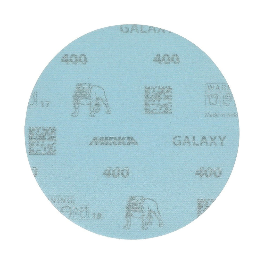 Mirka Galaxy 5-in. 400 Grit Hook and Loop Sanding Discs, 50-Pack, No-Hole (FY-612-400)
