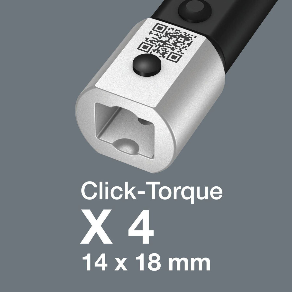 Wera Click-Torquex4 Torque Wrench For Insert Tools, 40-200 Nm, 14X18x40-200 Nm