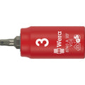 Wera 8740 A VDE Hf Zyklop Bit Socket, Insulated, With 1/4-in. Drive, With Holding Function For Hexagonal Socket Screws, 3x45-mm.
