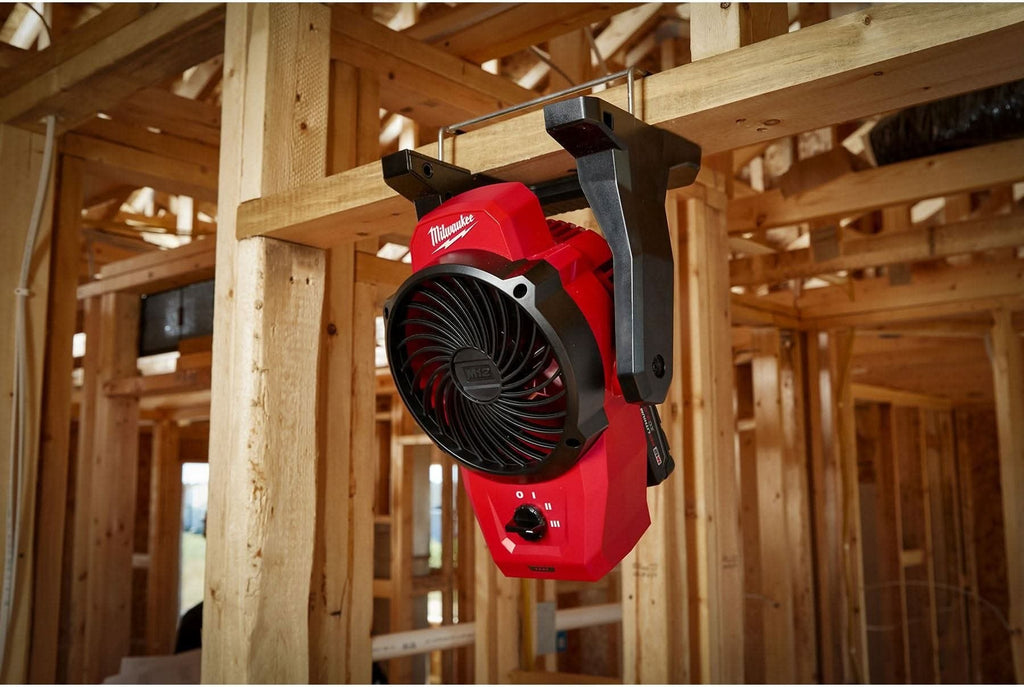 Milwaukee 0820-20 M12 Cordless 400-CFM Mounting Fan with Charger and 2.0Ah Battery Starter Kit