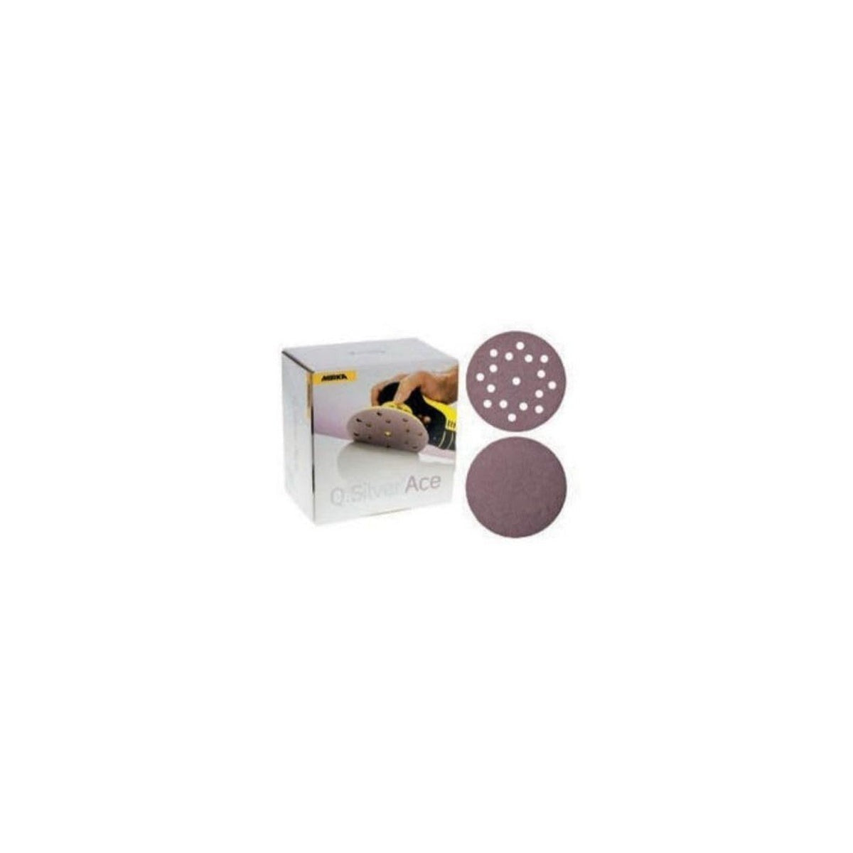 Mirka Q.Silver 6-in. P1500 Hook and Loop Sanding Disc, Pack of 50 (2C-622-1500)