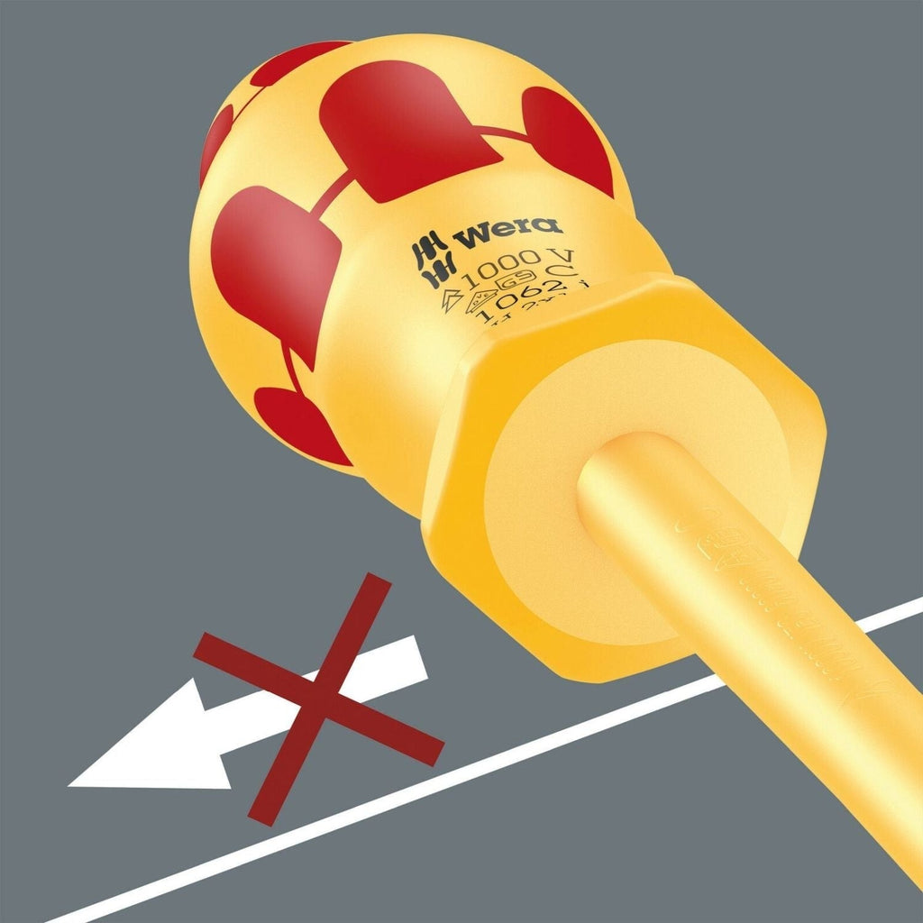 Wera 1060 I Vde-insulated Kraftform Slotted Screwdriver, 0.4x2.5x80-mm.