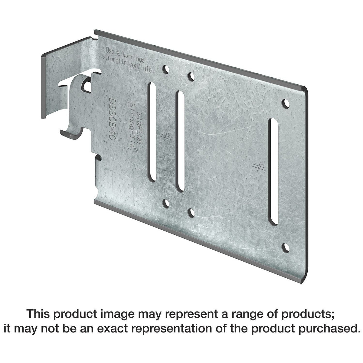 Simpson Strong-Tie DSSCB48-KT25 DSSCB 4-in. x 8-in. Bypass Framing Drift Strut Connector w/ Screws, 25-Pack