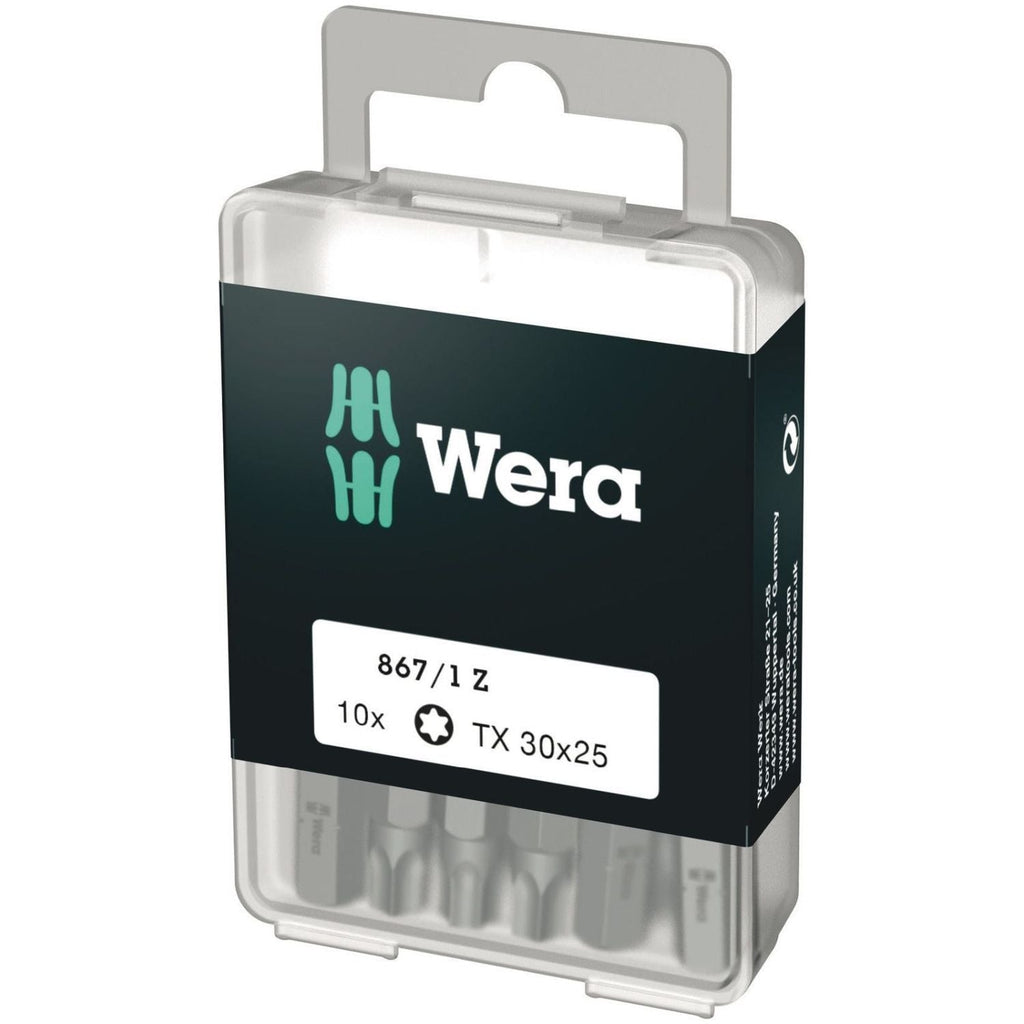Wera 867/1 Diy Torx Bit, Torx 30x25-mm., 10-Pieces