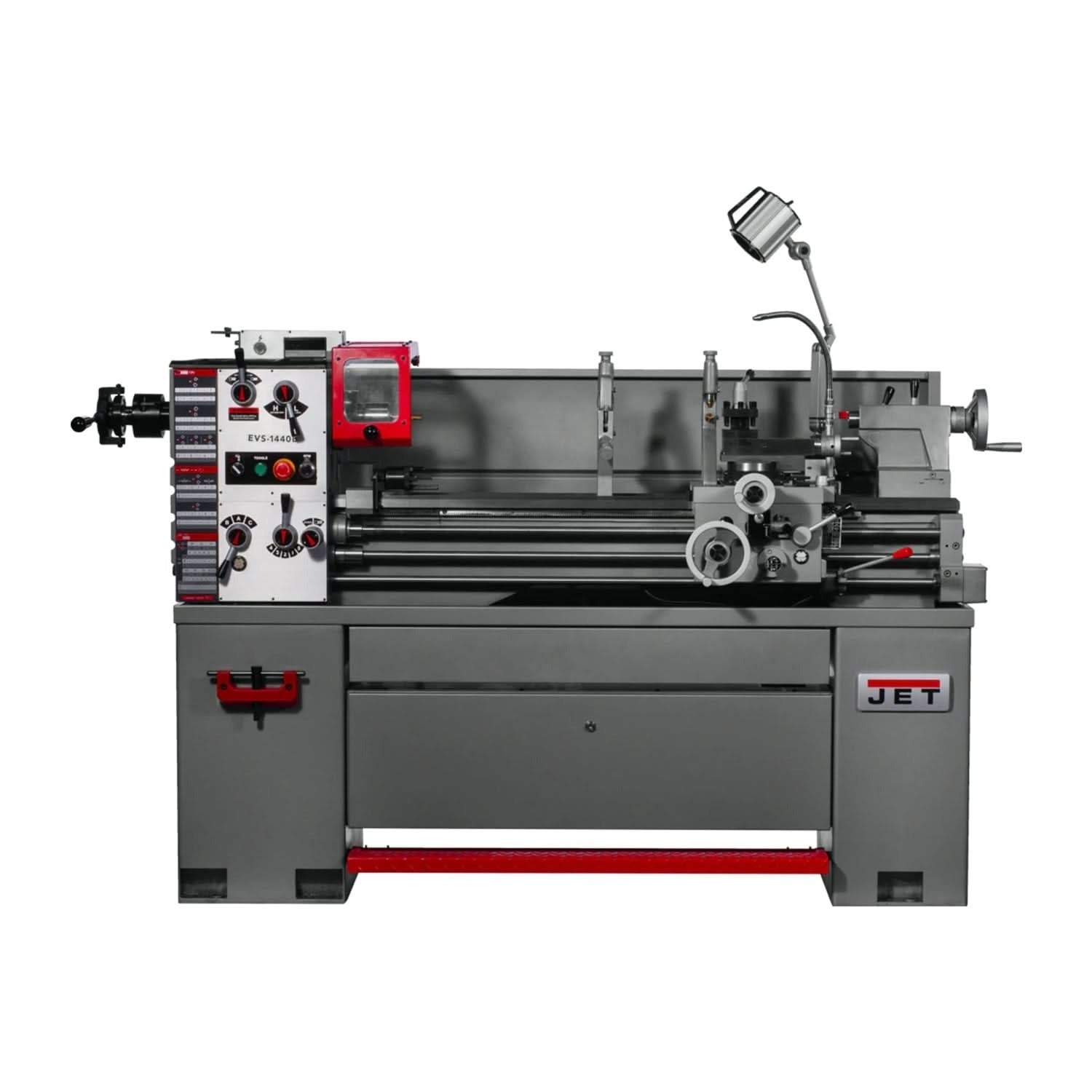 JET 311451 EVS-1440 Electronic Variable Speed lathe with Newall DP700 DRO, Taper Attachment & Collet Closer,3HP