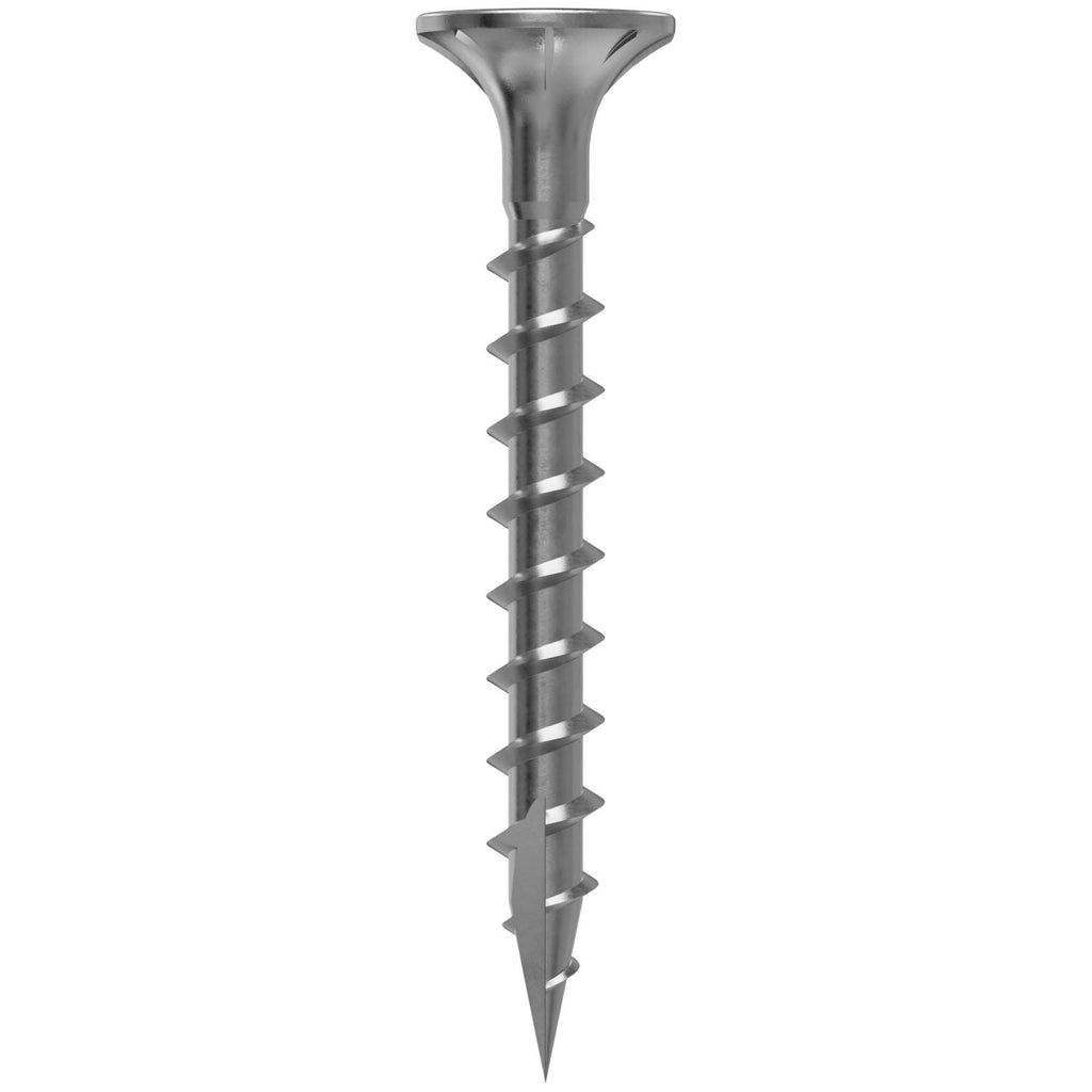 Simpson Strong-Tie T08C162WQ-RP75 Fiber-Cement Screw, #8 x 1-5/8-in. #2 Square Wafer-Head, Type 316, 75-Pack