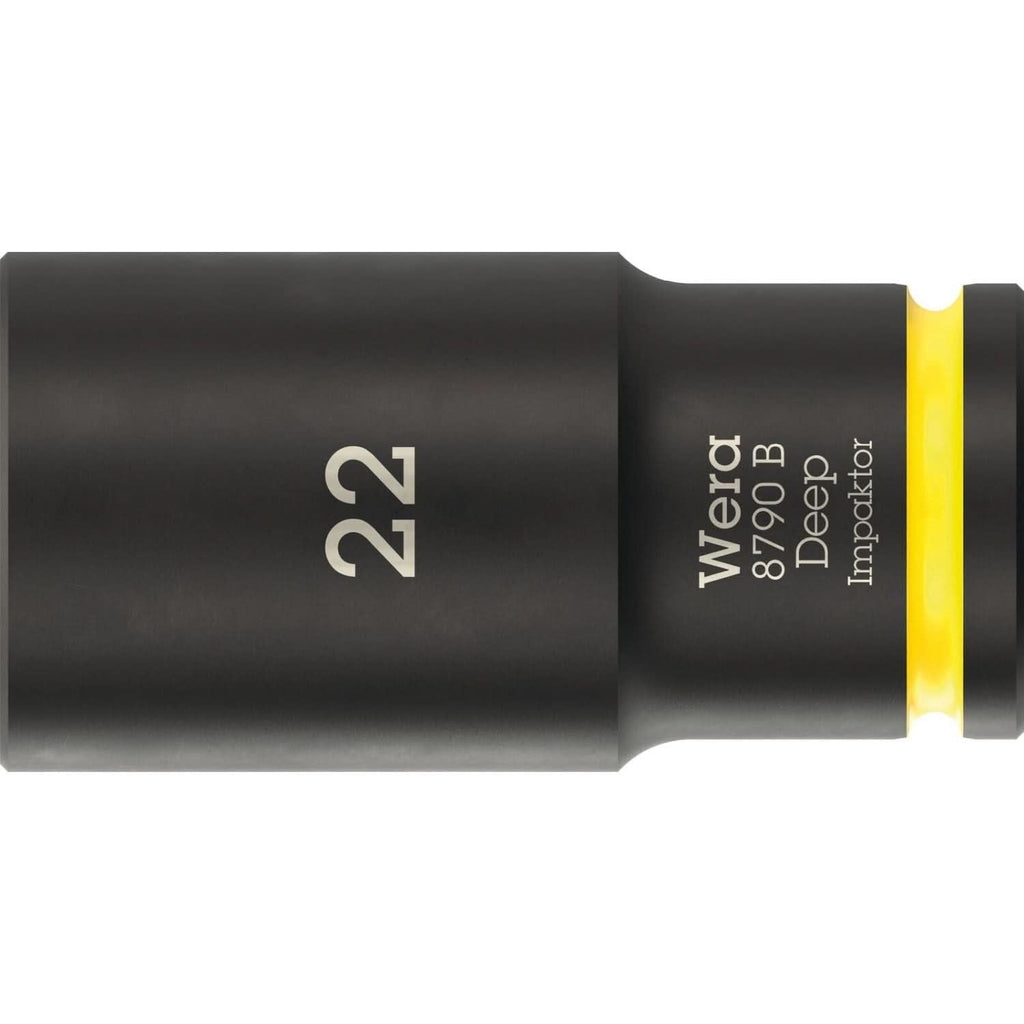 Wera 8790 B Impaktor Deep Socket With 3/8-in. Drive, 22x63-mm.