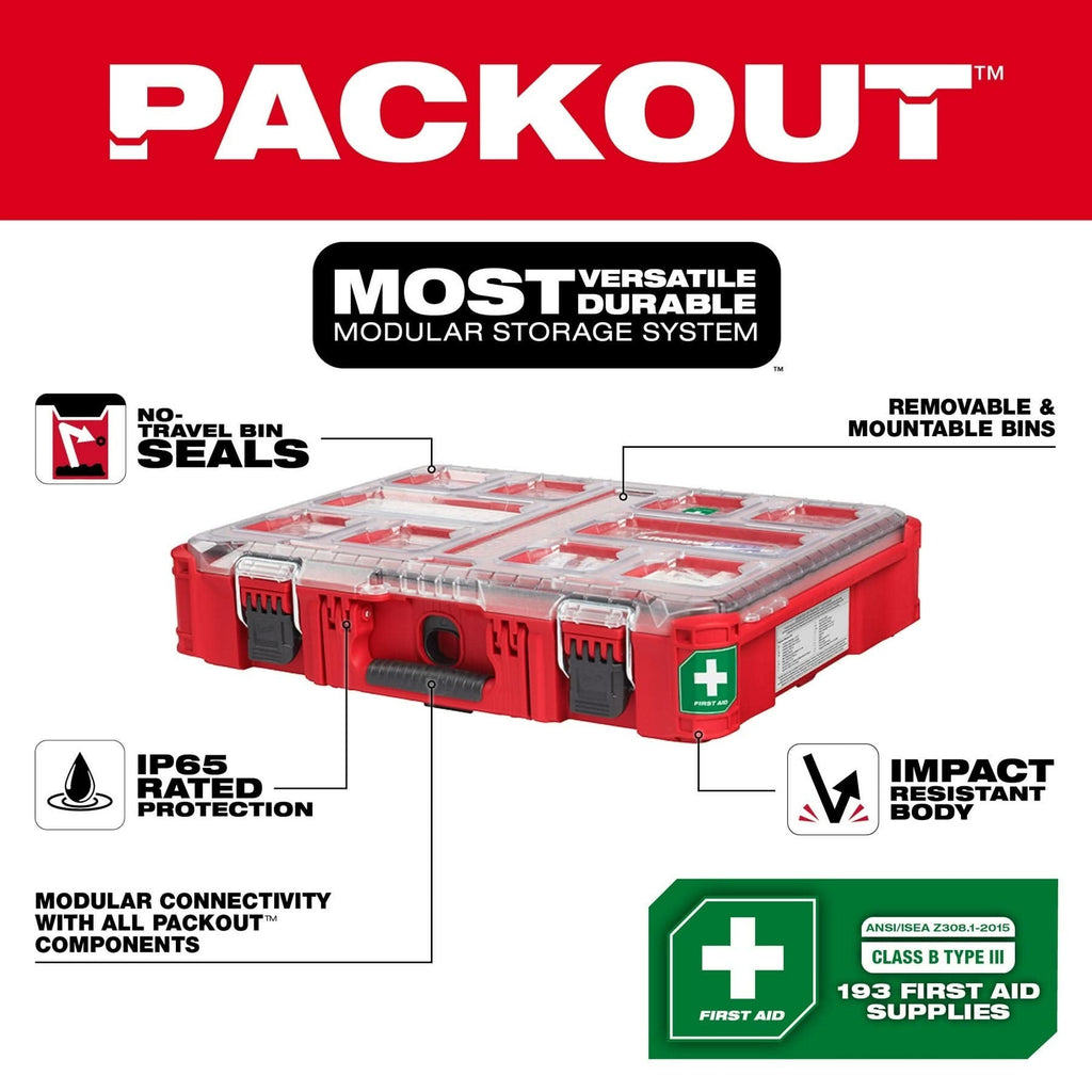 Milwaukee 48-73-8430C Class B Type III PACKOUT First Aid 193-Piece Kit