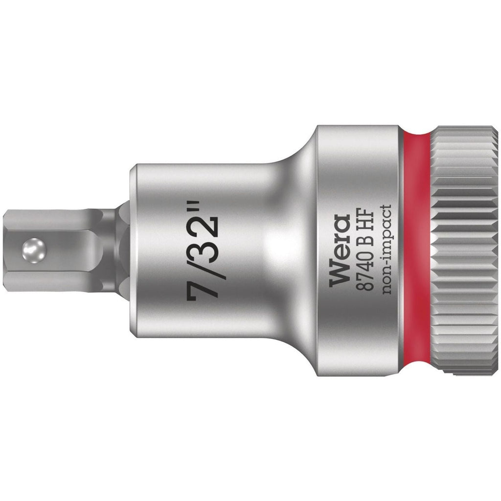 Wera 8740 B Hf Zyklop Bit Socket With Holding Function, 3/8-in. Drive, 7/32-in.x35-mm.