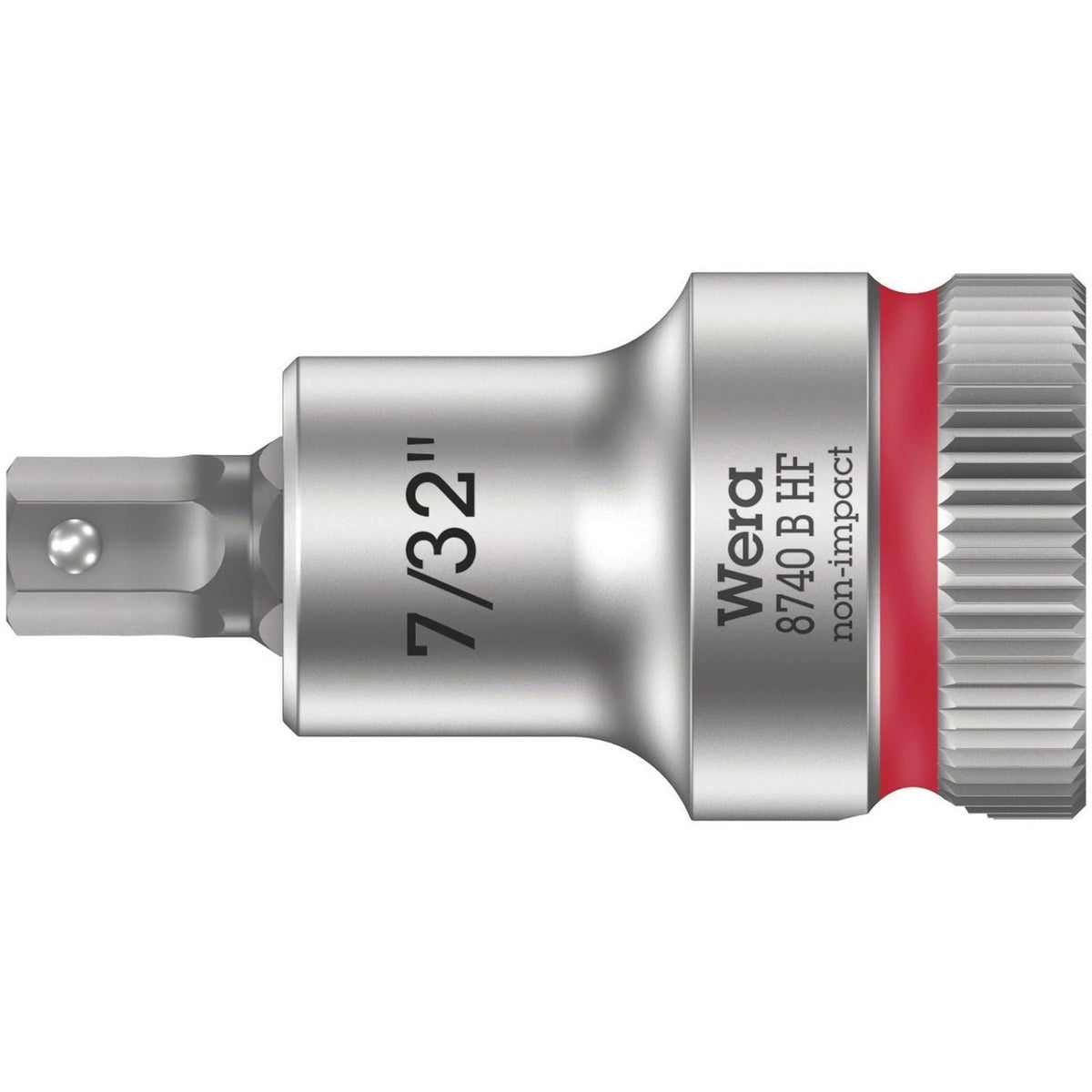 Wera 8740 B Hf Zyklop Bit Socket With Holding Function, 3/8-in. Drive, 7/32-in.x35-mm.