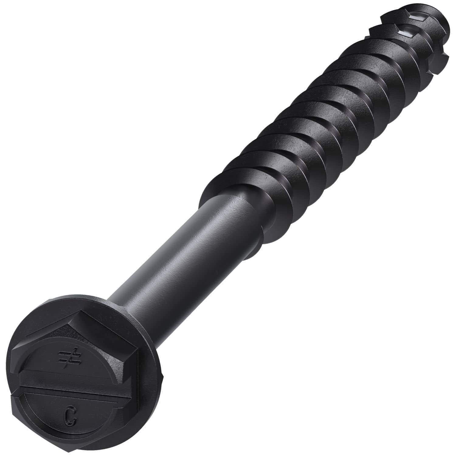Simpson Strong-Tie TNTBL18234H Titen Turbo, 3/16-in. x 2-3/4-in. Hex-Head Concrete and Masonry Screw, Black, 100-Pack