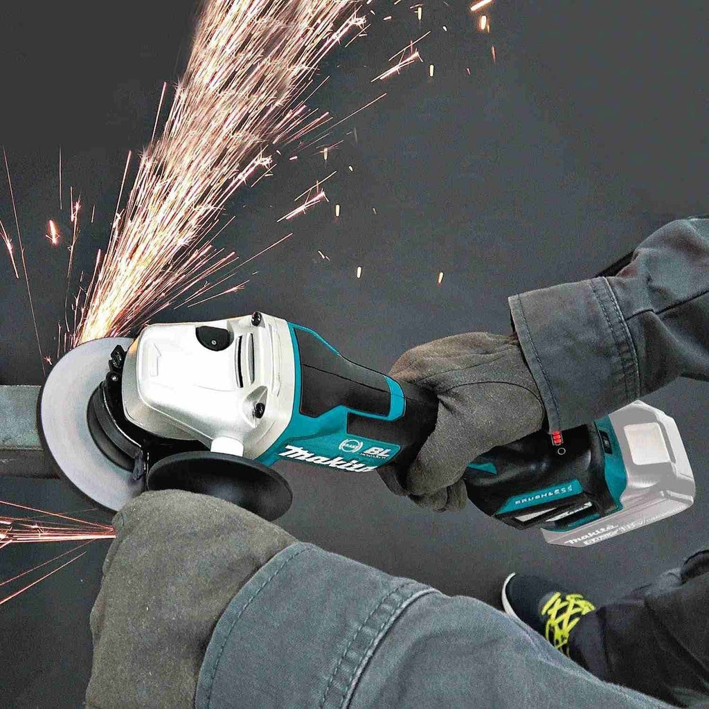 Makita XAG20Z 18V LXT Lithium-Ion Brushless Cordless 4-1/2"Â / 5" Paddle Switch Cut-Off/Angle Grinder, with Electric Brake, Tool Only