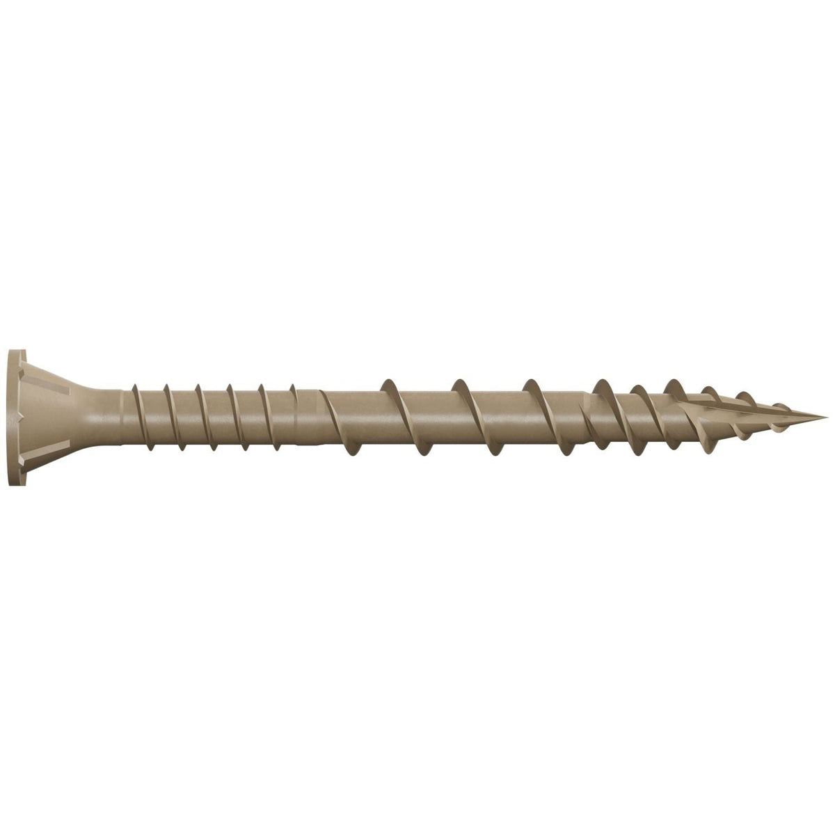 Simpson Strong-Tie DSVT2R110 Deck-Drive DSV WOOD Screw, #10 x 2-in. T25, Flat Head, Quik Guard, Tan, 110-Pack