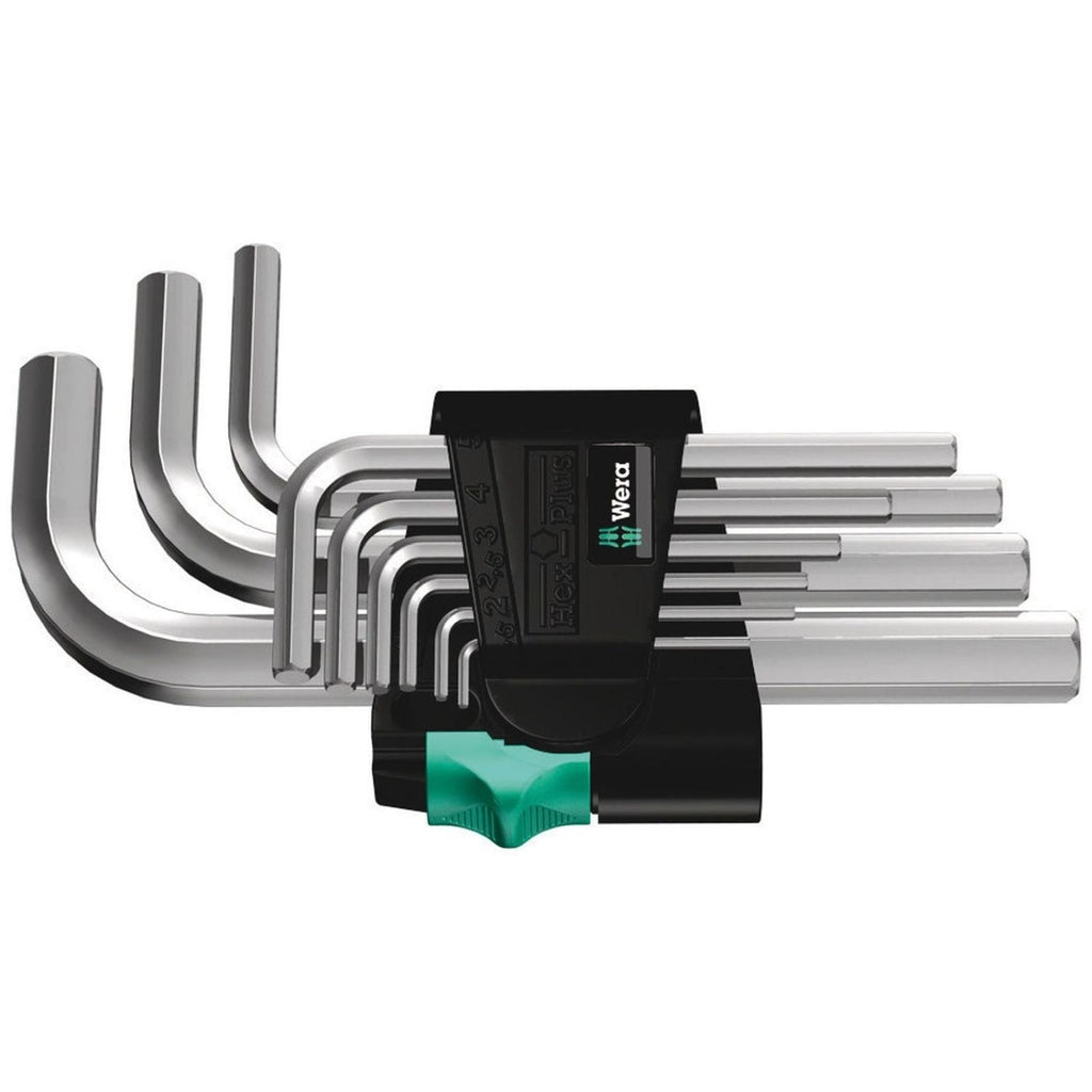 Wera 950/9 Hex-Plus 5 L-Key Set, Metric, Chrome-Plated, 9-Pieces