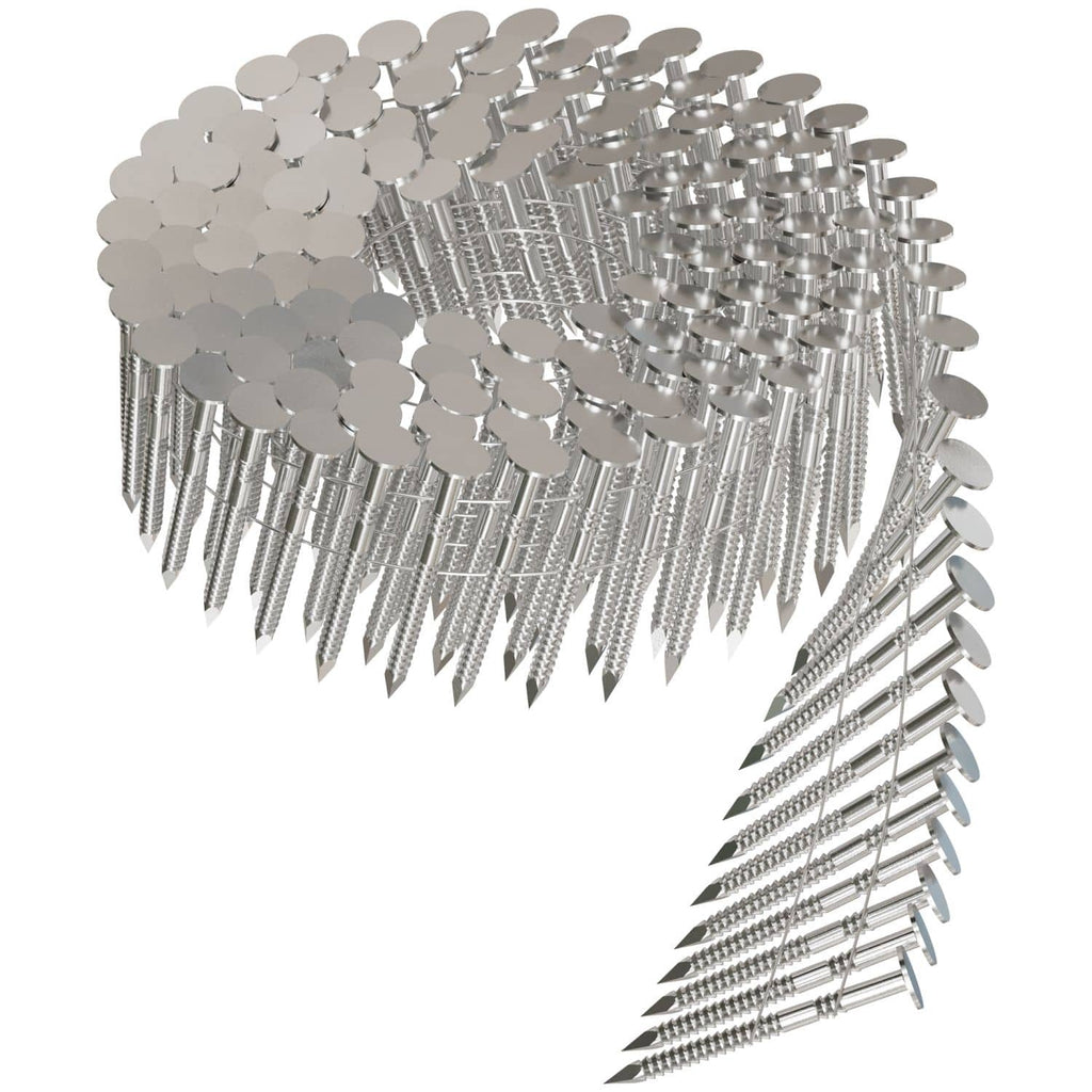 Simpson Strong-Tie T11A175RNJ 15° Wire Coil, Full Round Head, Ring-Shank Roofing Nail, 1-3/4-in. Type 316, 3600-Pack