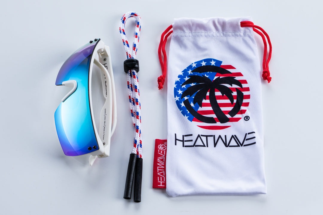 Heat Wave Kids Lazer Face Stars and Stripes Sunglasses