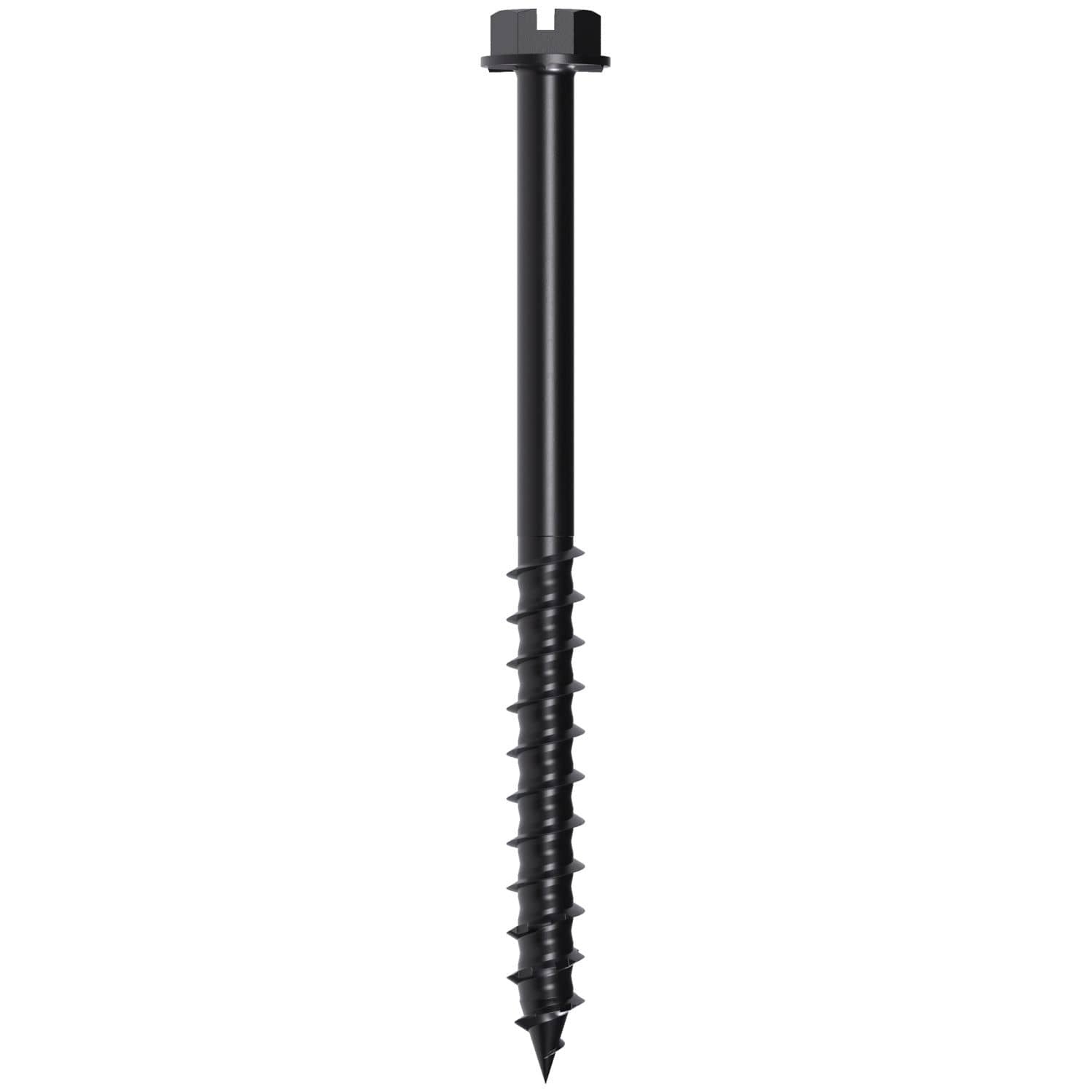 Simpson Strong-Tie TNTBL25314H Titen Turbo, 1/4-in. x 3-1/4-in. Hex-Head Concrete and Masonry Screw, Black, 100-Pack