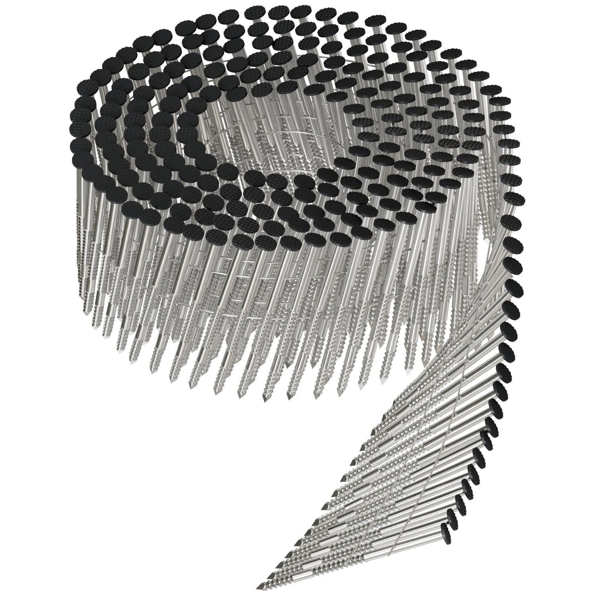 Simpson Strong-Tie S13A200CCB 15° Wire Coil, Painted Full Round Head, Ring-Shank Nail, 2-in. x .092-in. Type 304, Dark Brown, 3600-Pack