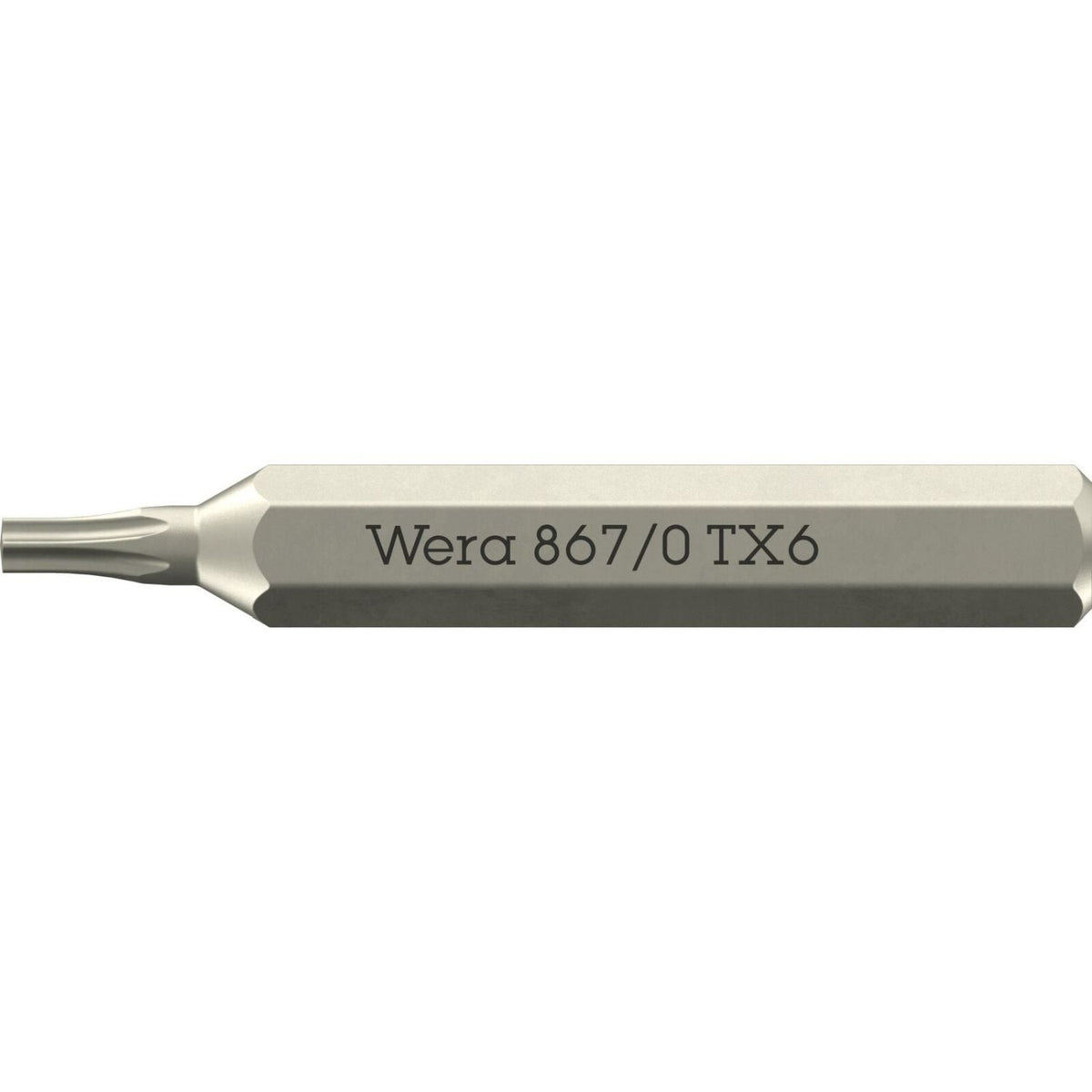 Wera 867/0 Micro Bit For Torx Socket Screws, Torx 6x30-mm.