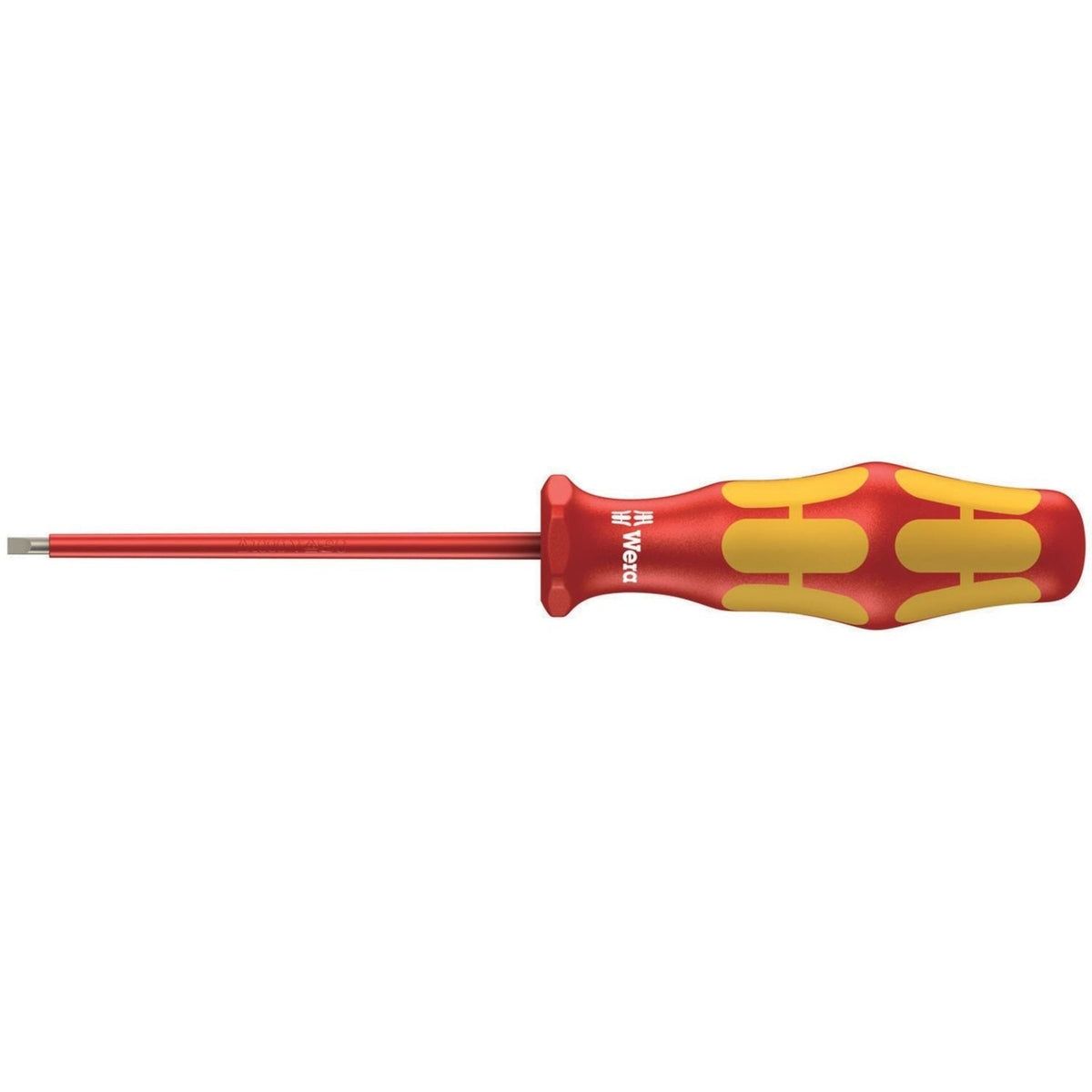 Wera 160 I VDE Insulated Screwdriver For Slotted Screws, 0.4x2.5x80-mm.