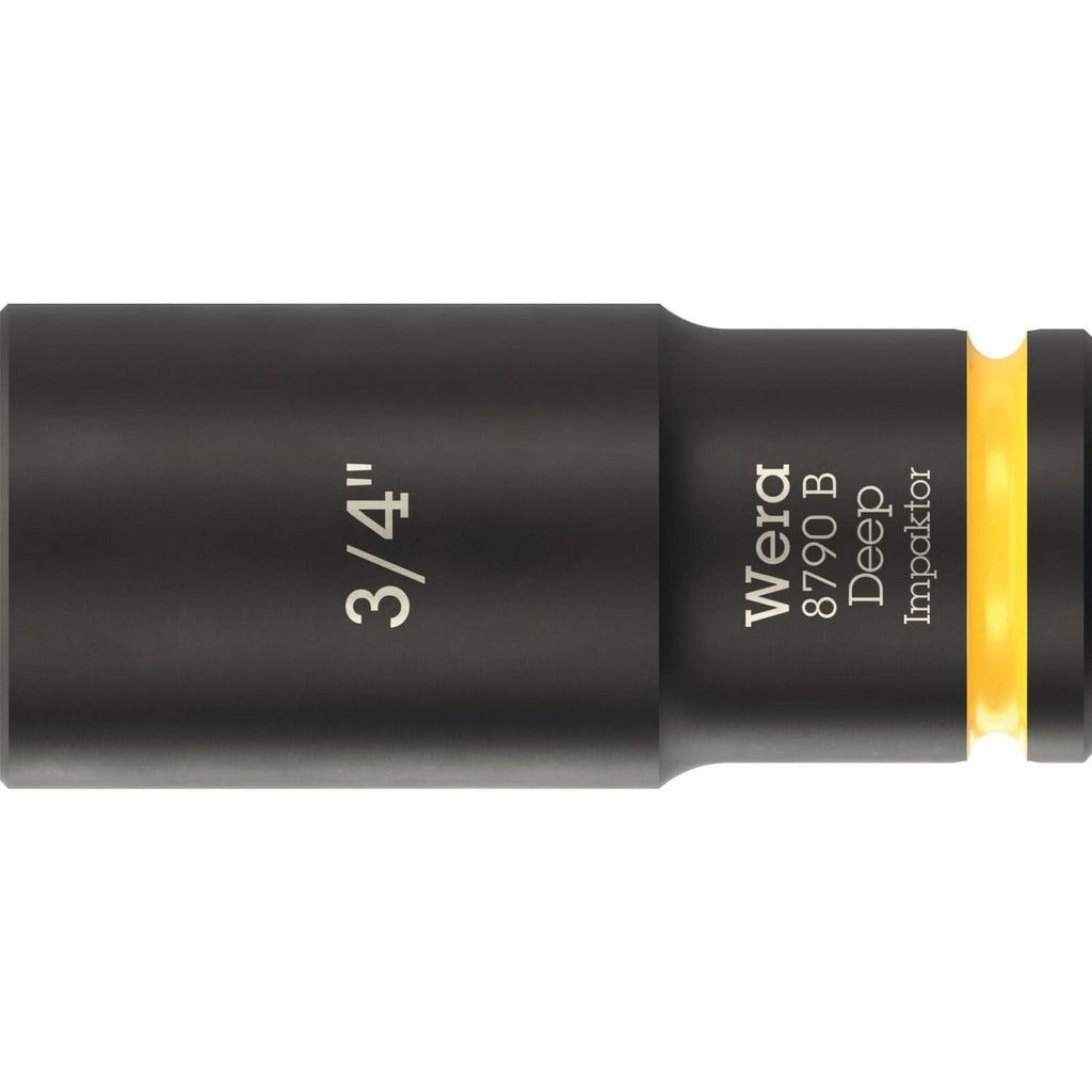 Wera 8790 B Impaktor Deep Socket With 3/8-in. Drive, 3/4-in.x63-mm.