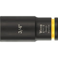Wera 8790 B Impaktor Deep Socket With 3/8-in. Drive, 3/4-in.x63-mm.
