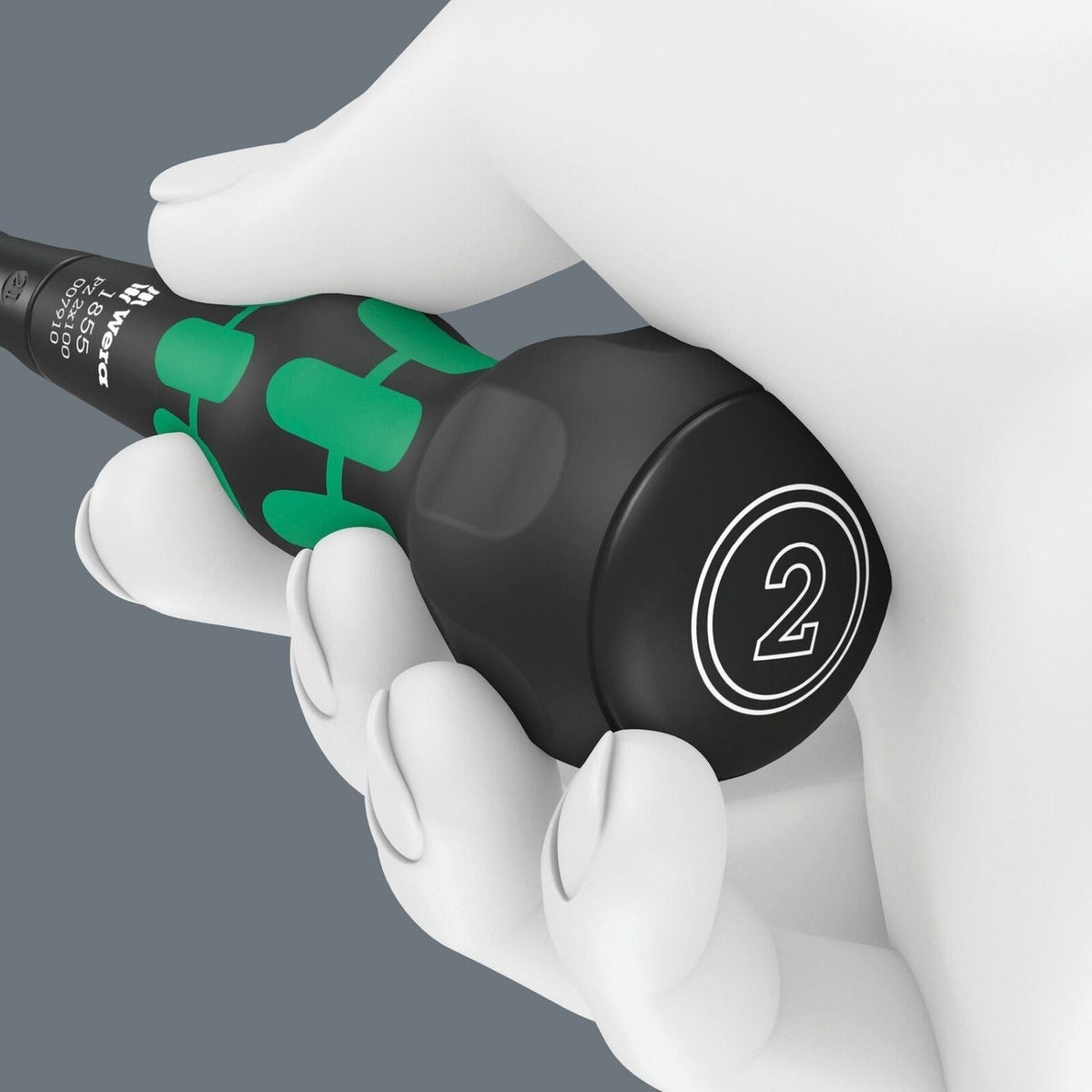 Wera 1855 Pz Kraftform Ball-Grip Pozidriv-Head Screwdriver, Pz 2x100-mm.