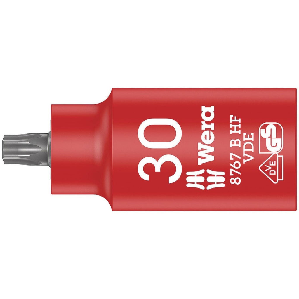 Wera 8767 B VDE Hf Torx Zyklop Bit Socket, Insulated, With Holding Function, 3/8-in. Drive, Torx 30x55-mm.