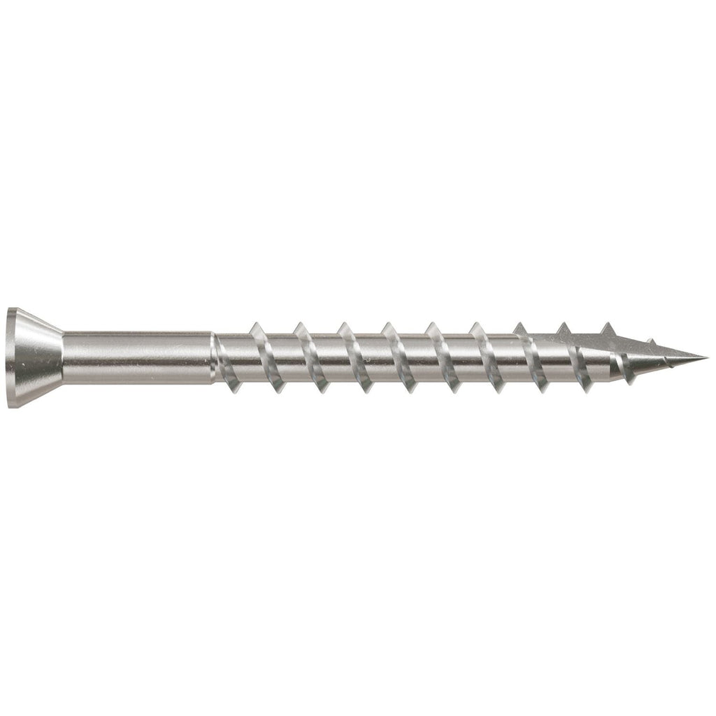 Simpson Strong-Tie T07162FB1 Trim-Head Screw, Square Drive, #7 x 1-5/8-in. #1 SQ, Type 316, 1-lb.