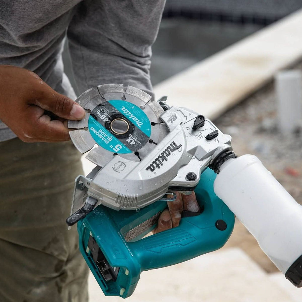 Makita XCC01Z 18V LXT Lithium-Ion Brushless Cordless 5" Wet/Dry Masonry Saw, AWS Capable, Tool Only