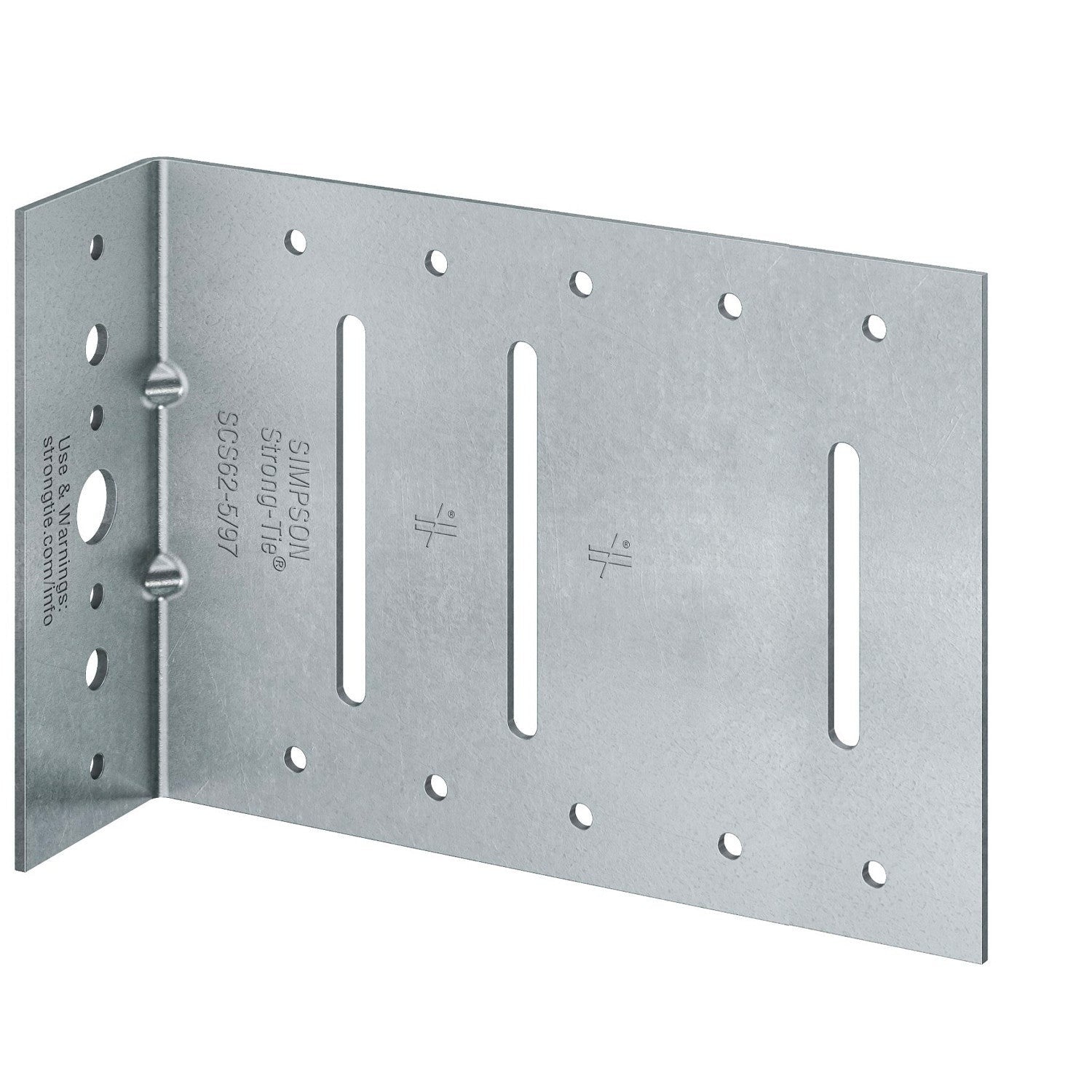 Simpson Strong-Tie SCS62-5/118-KT25 SCS 2-in. x 6-in. x 5-in. 10-Gauge Seismic Bypass Framing Slide Clip w/ Screws, 25-Pack